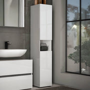 Volpetta, Mobile Colonna 5 Ripiani Made in Italy, 34x34x180h cm Bianco Lucido