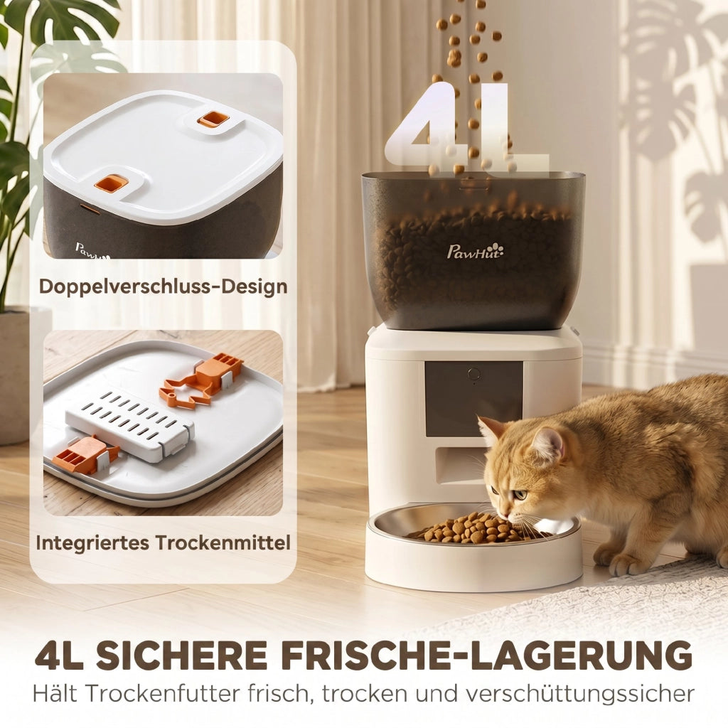Distributore automatico di cibo per gatti ¨C Xylo ¨C 4L WiFi 2.4G con app e richiamo vocale