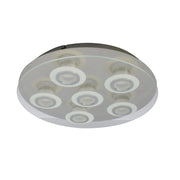 Plafoniera LED 6 luci Italux Flavio cromo 39cm 3000K