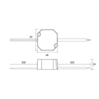 Trasformatore 12W 12V 1A alimentatore compatto per luci LED strisce 220V IP65