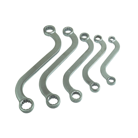 CHIAVI CURVE A STELLA POLIGONALI DOPPIE A "S" 5pz 10-19mm Cr-V EURONOVITA' EN227420