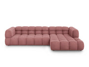 Cosmopolitan Design - Divano angolare modulare destro "Sky" 4 posti in velluto salmone 