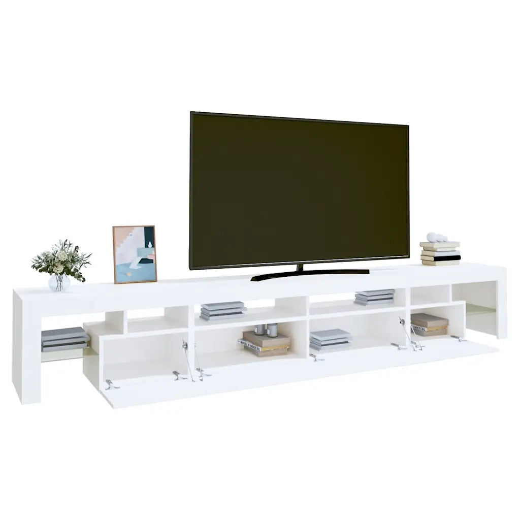 Mobile Porta TV con Luci LED Bianco 260x36,5x40 cm 3152778