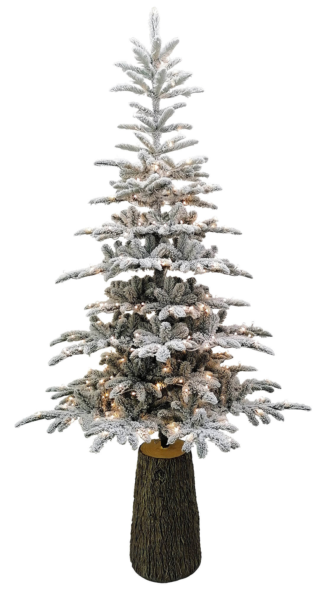 Albero di Natale Artificiale Innevato 240 cm 40 Rami 300 Luci LED Acero Montano Verde