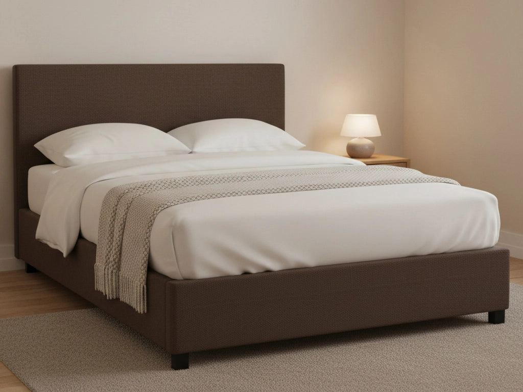 Redditch, Letto Piazza e Mezza Sfoderabile Made in Italy, Marrone