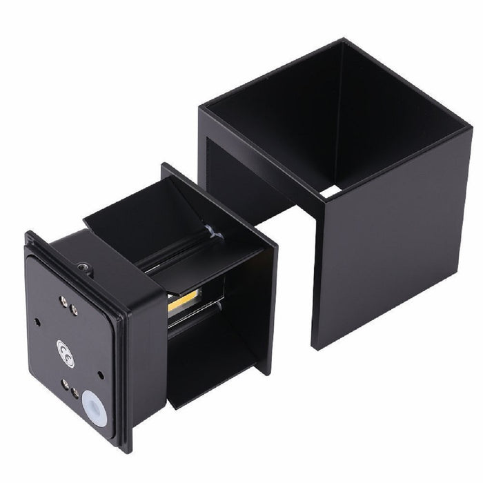 Applique cubo LED 40W doppio fascio luce esterni IP65 applique orientabile facciata ingresso giardino 4000 lumen 230V NERO 4000K