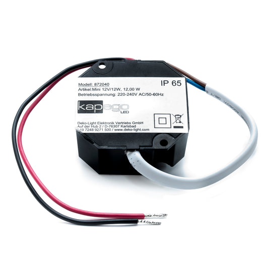 Trasformatore 12W 12V 1A alimentatore compatto per luci LED strisce 220V IP65