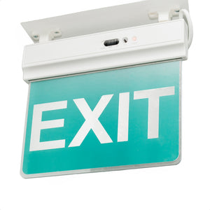 Insegna exit tabella uscita emergenza luminosa led batteria adesiva 1.8W 6400k