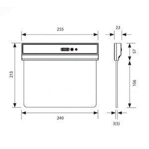 Insegna exit tabella uscita emergenza luminosa led batteria adesiva 1.8W 6400k