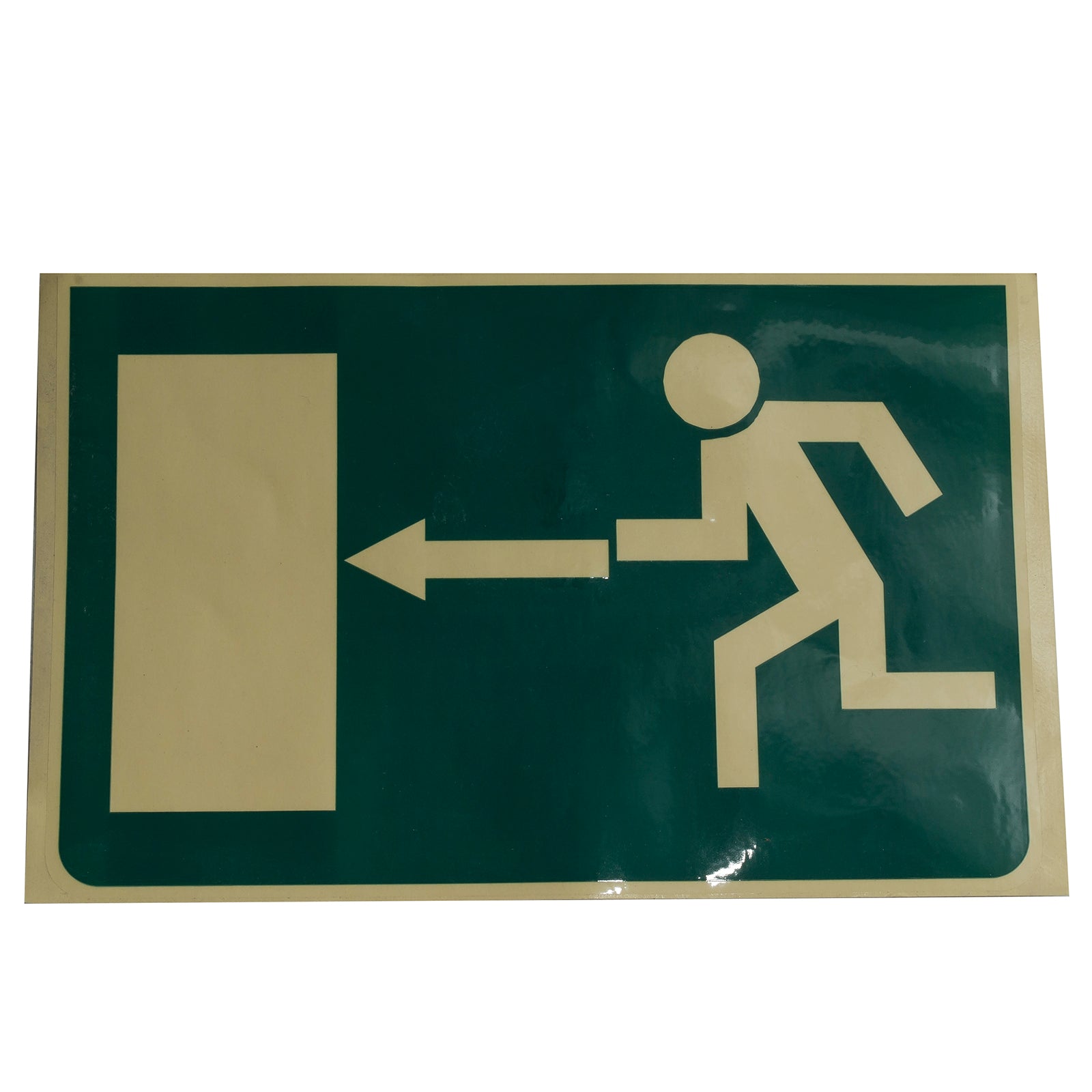 Insegna exit tabella uscita emergenza luminosa led batteria adesiva 1.8W 6400k