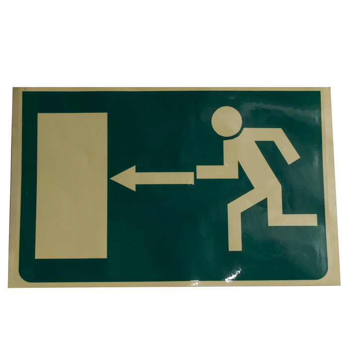 Insegna exit tabella uscita emergenza luminosa led batteria adesiva 1.8W 6400k