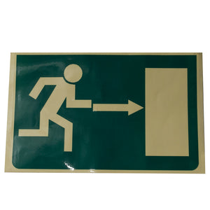 Insegna exit tabella uscita emergenza luminosa led batteria adesiva 1.8W 6400k