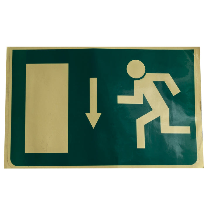 Insegna exit tabella uscita emergenza luminosa led batteria adesiva 1.8W 6400k