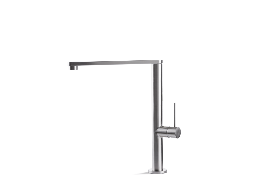 Miscelatore per lavello da cucina acciaio inox Vema TIBER STEEL KITCHEN V20022 Satinato