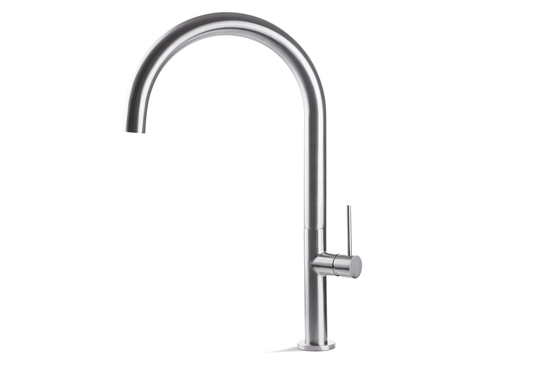 Miscelatore per lavello da cucina acciaio inox Vema TIBER STEEL KITCHEN V20020 Satinato