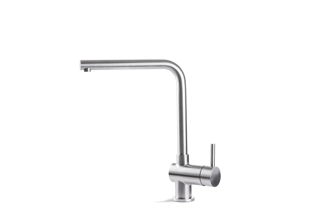 Miscelatore per lavello da cucina acciaio inox Vema TIBER STEEL KITCHEN V19022 Satinato