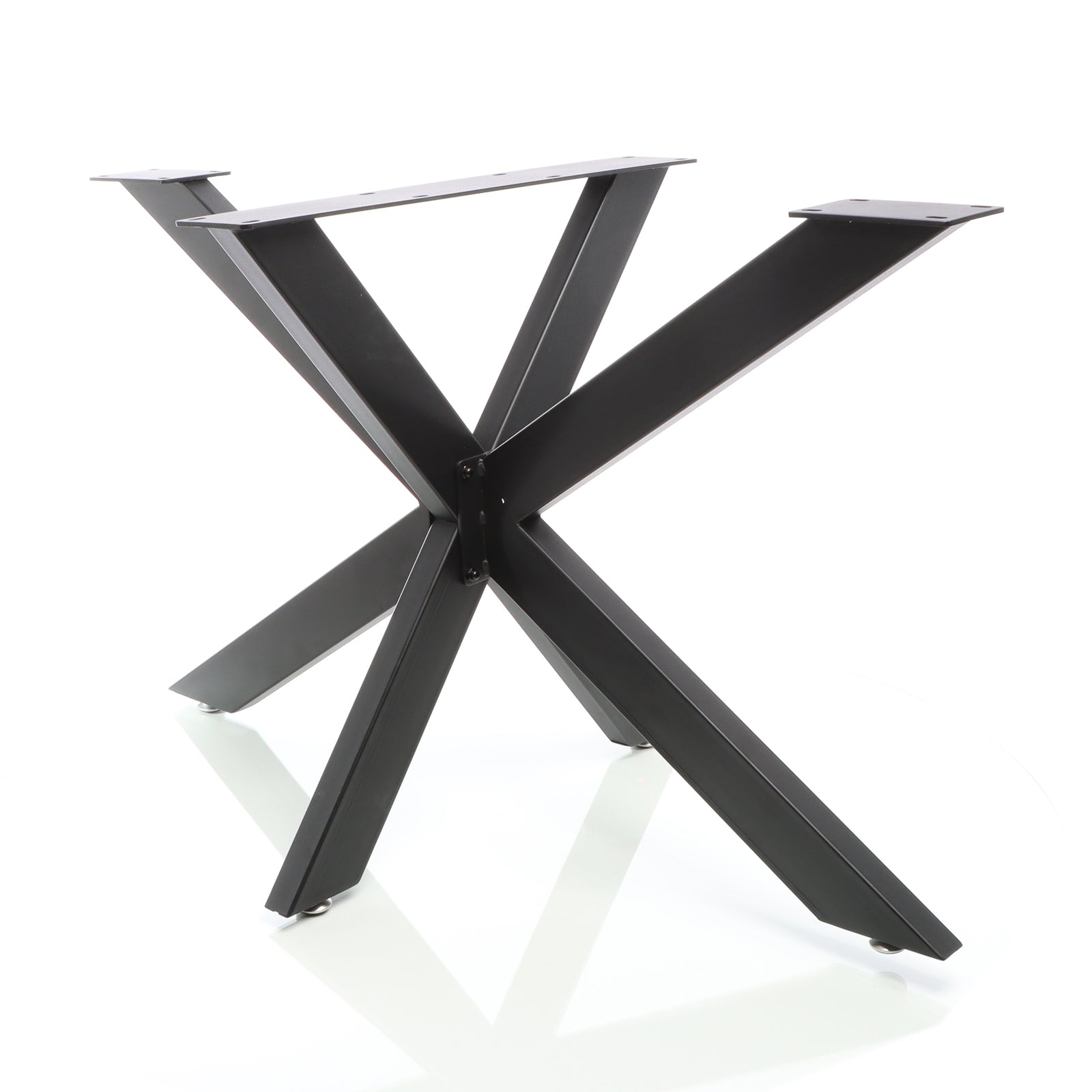 Telaio tavolo a gambe incrociate in acciaio 43x58x98 cm nero struttura tavolo a ragno
