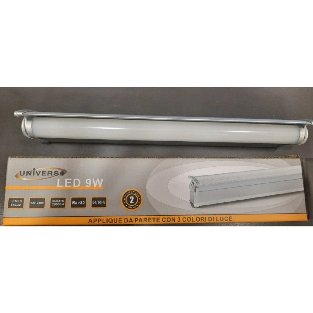 Trade Shop - Applique Lampada Da Specchio Parete Bagno Lineare 9 Watt Luce Up&down 31 Cm F09 -