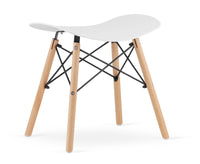 Sgabello Valora CORFU bianco design ergonomico per cucina x3