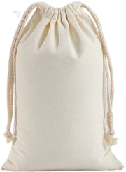 Zaketti di cotone 2 pezzi - Corda per appendere - Sacchetti decorativi - Regali - 20 cm x 30 cm - Beige - Sacchetti di conservazione