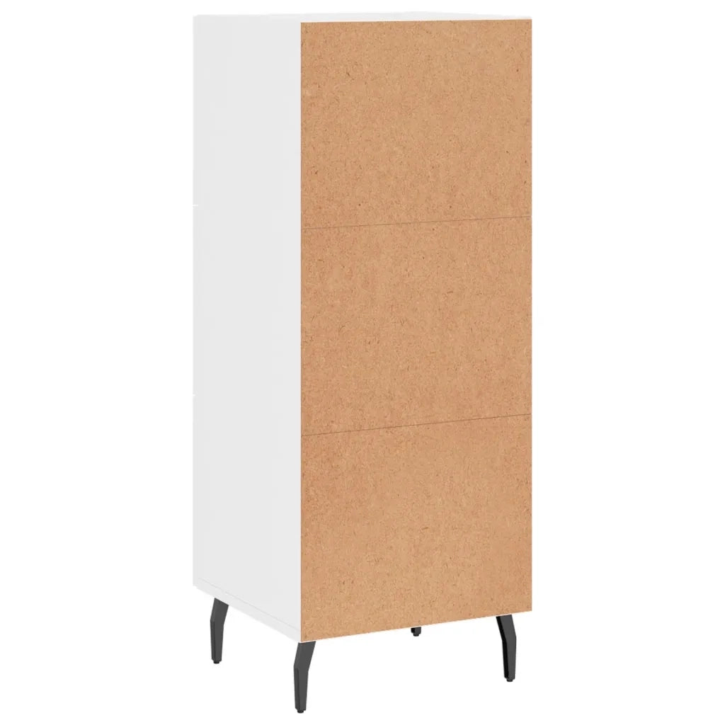 Credenza Bianco Lucido 34,5x34x90 cm in Legno Multistrato 828622