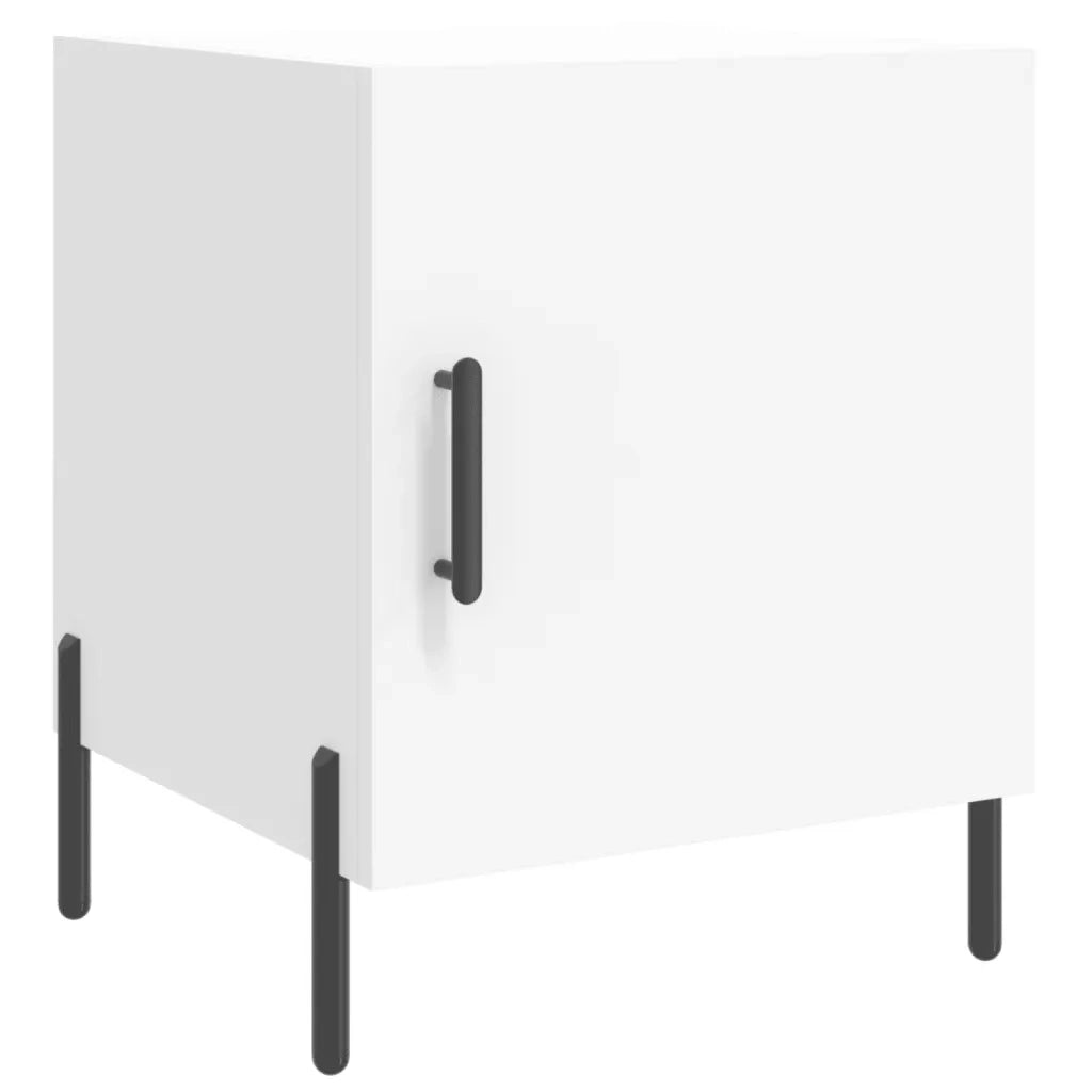 Comodino-Tavolino da notte Bianco 40x40x50 cm in Legno Multistrato 433472