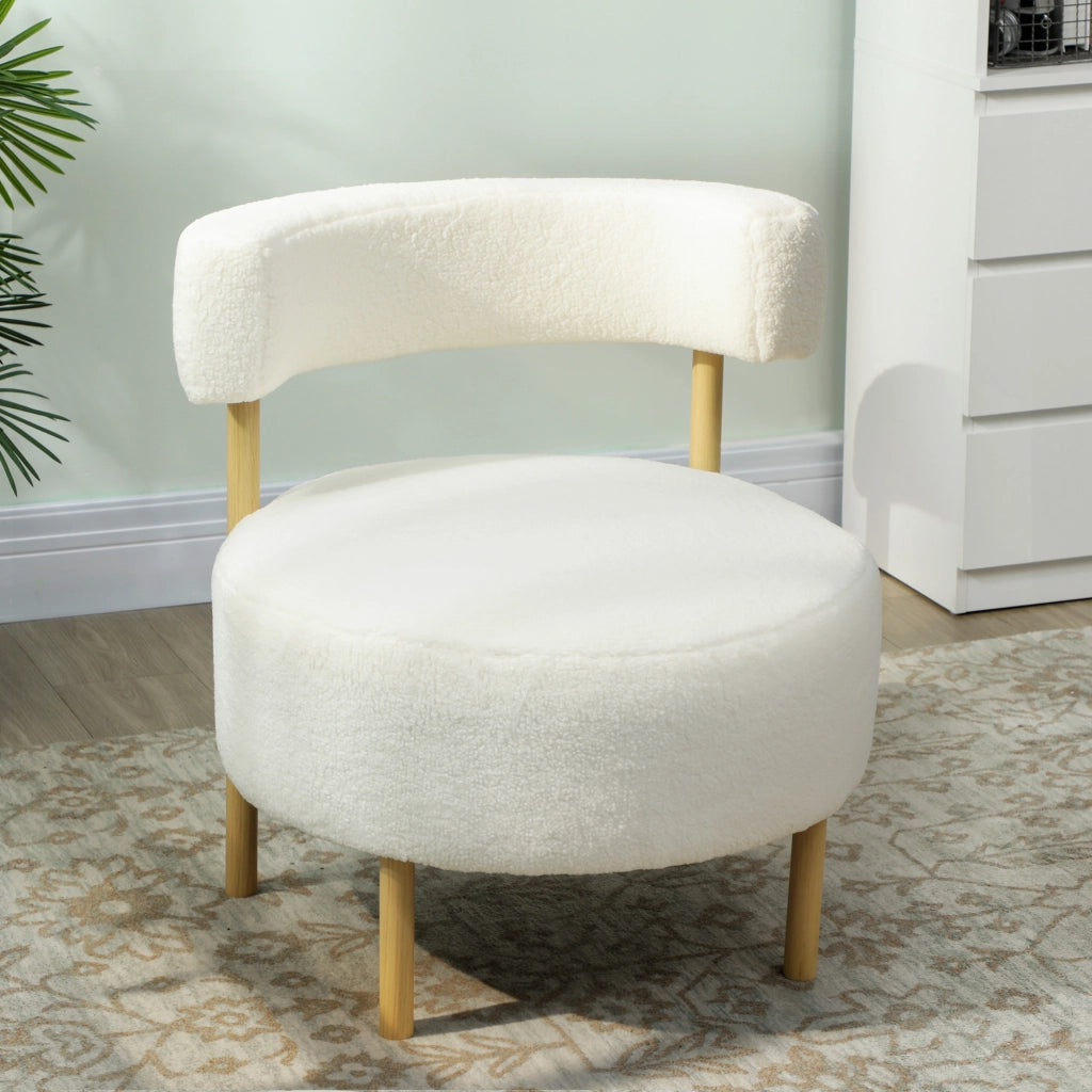 Poltrona in tessuto bouclette ¨C Xylo ¨C crema, 67x67x71cm