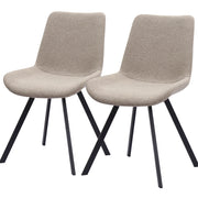 Sedie da Pranzo Girevoli Set 2 Pezzi ¨C MINIMAL ¨C Tessuto e Gambe in Metallo