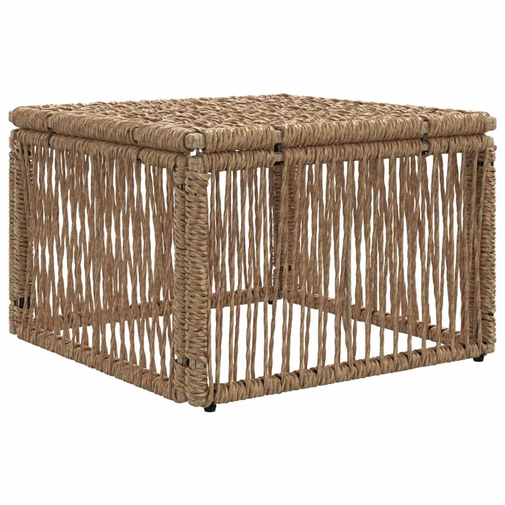 Poggiapiedi Beige polyrattan 42026724