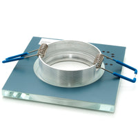 Porta faretto quadrato incasso soffitto 60mm vetro specchiato lampade LED GU10