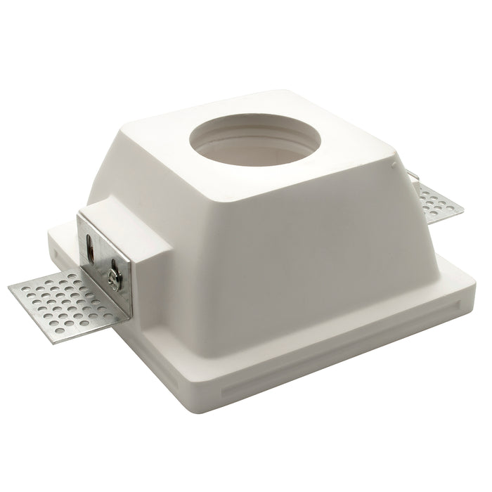Portafaretto Downlight Gesso Integrazione Cartongesso Quadrato per Lampadina LED GU10 / GU5.3 Foro 120x120 mm