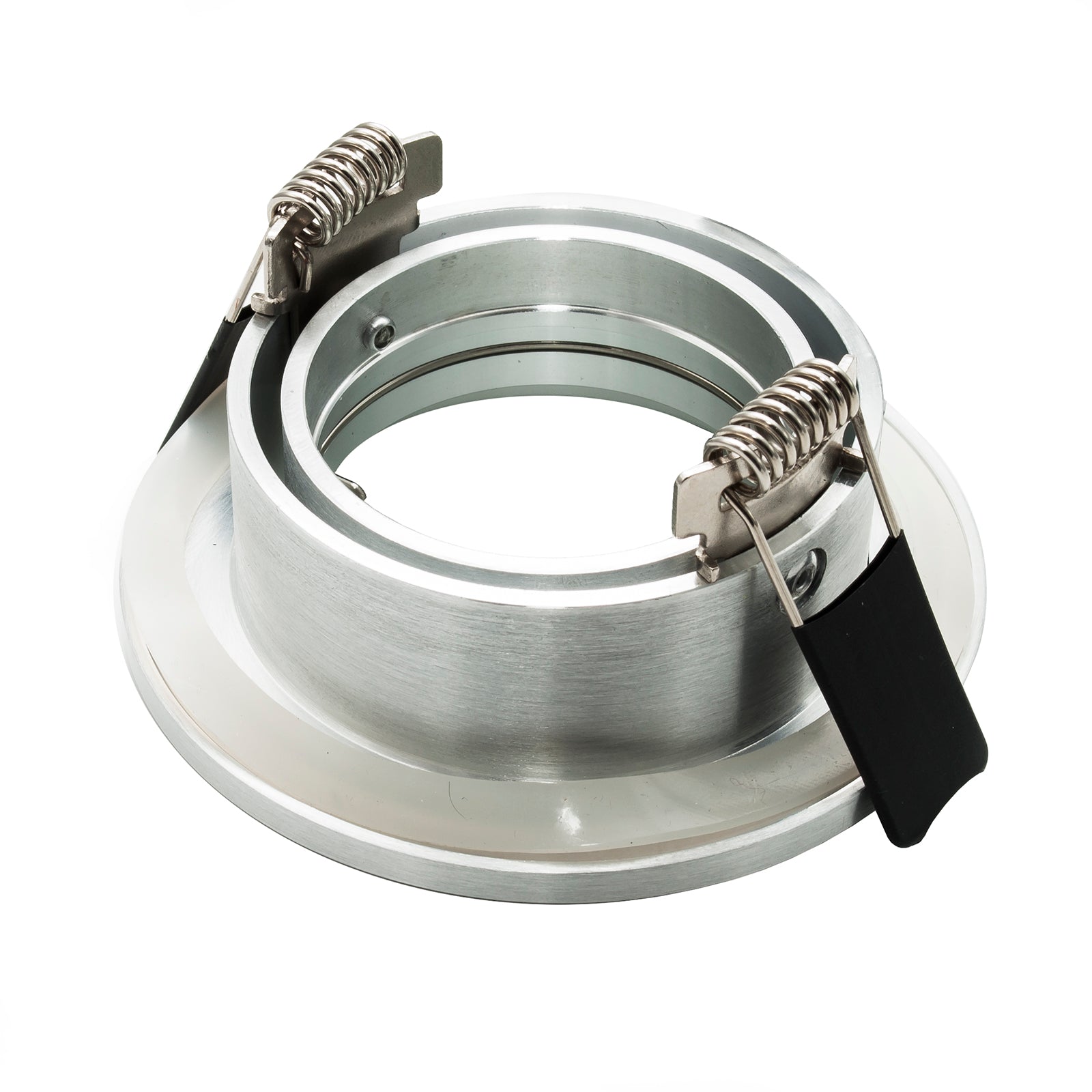 Porta faretto tondo orientabile incasso vetro opaco 68mm supporto lampade GU10