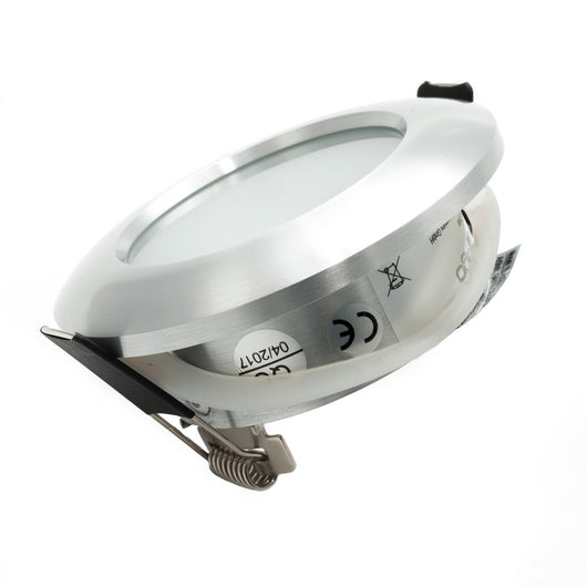 Porta faretto tondo orientabile incasso vetro opaco 68mm supporto lampade GU10