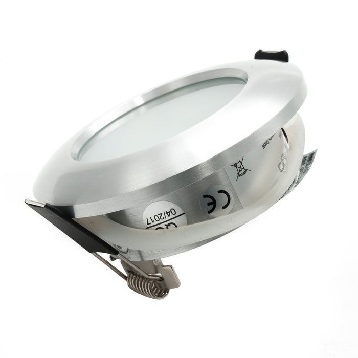 Porta faretto tondo orientabile incasso vetro opaco 68mm supporto lampade GU10