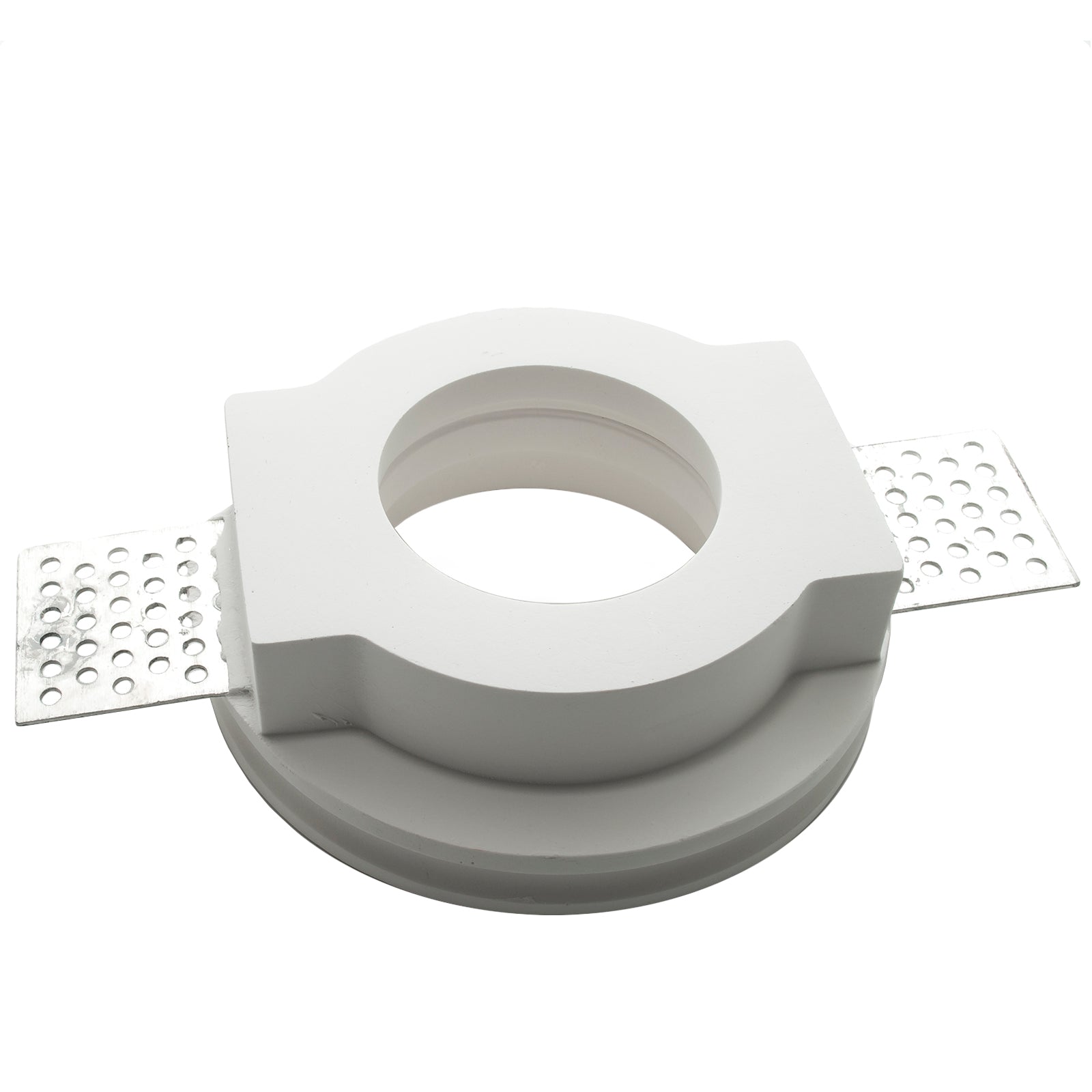 Porta faretto tondo incasso scomparsa gesso lampada led 8W GU10 foro 10cm 220V LUCE 3000K