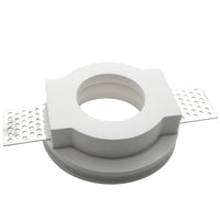 Porta faretto tondo incasso scomparsa gesso lampada led 8W GU10 foro 10cm 220V LUCE 3000K