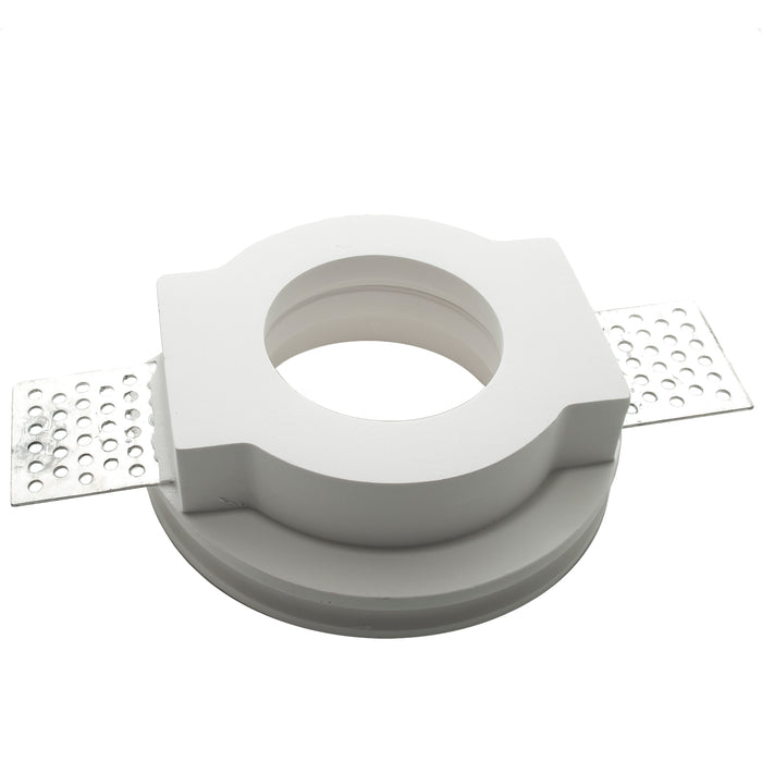 Porta faretto tondo incasso scomparsa gesso lampada led 8W GU10 foro 10cm 220V LUCE 3000K