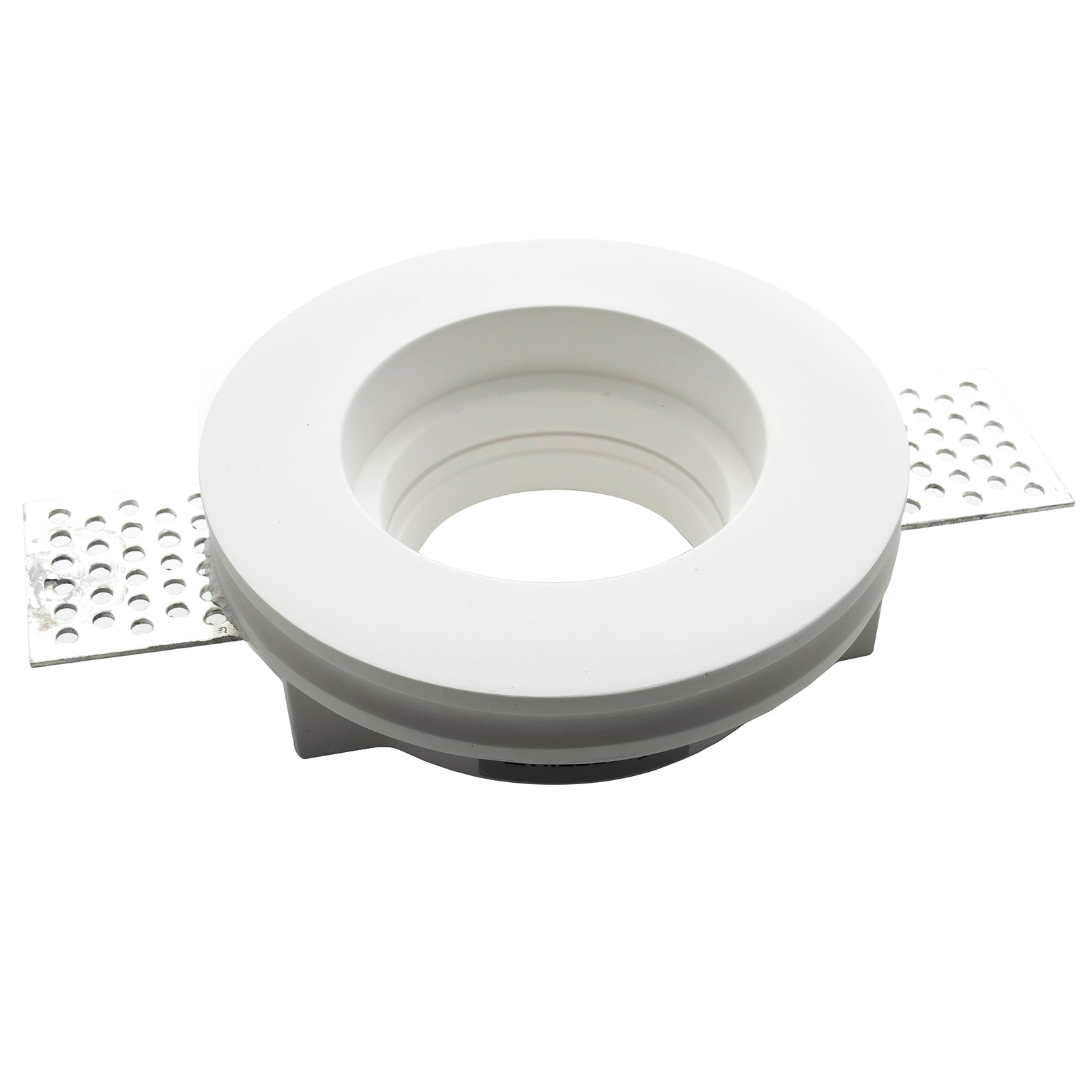 Porta faretto tondo incasso scomparsa gesso lampada led 8W GU10 foro 10cm 220V LUCE 3000K