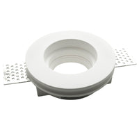 Porta faretto tondo incasso scomparsa gesso lampada led 8W GU10 foro 10cm 220V LUCE 3000K