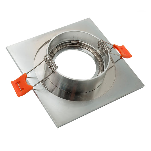 Portafaretto incasso quadrato swarovski cristalli brillantini foro 65mm COLORE SILVER