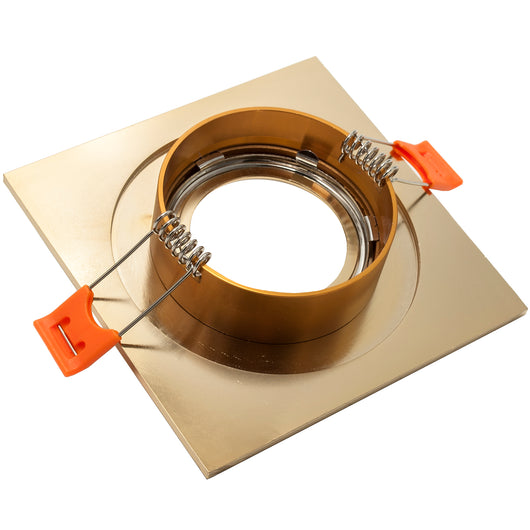 Portafaretto incasso quadrato swarovski cristalli brillantini foro 65mm COLORE ORO