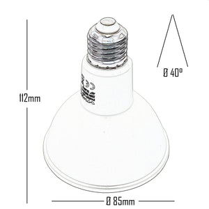 Faretto calpestabile da incasso impermeabile IP65 LED E27 SPOT PAR30 12W angolo luce 40 gradi giardino cortile facciata LUCE FREDDA 6000K