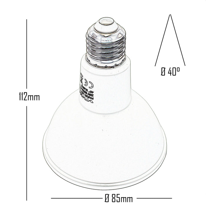 Faretto calpestabile da incasso impermeabile IP65 LED E27 SPOT PAR30 12W angolo luce 40 gradi giardino cortile facciata LUCE NATURALE 4000K