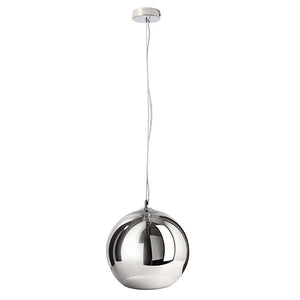 Pendete sfera led vetro lampada moderna silver sospensione globo soffitto E27