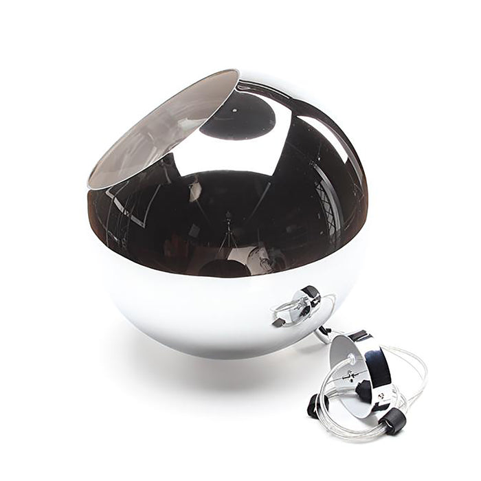 Pendete sfera led vetro lampada moderna silver sospensione globo soffitto E27