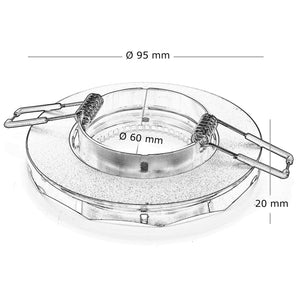 Faretto tondo LED GU10 multicolore effetto vetro specchiato incasso 6cm 230V cromoterapia LUCE RGBW+3000K