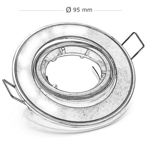 Faretto incasso tondo silver 8cm lampada LED GU10 cromoterapia interni LUCE RGBW