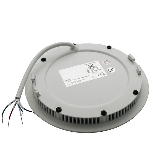 Faretto pannello incasso LED slim 8W 24V DMX luce colorata RGBW 3000K foro 13