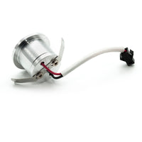 Faretto mini LED spot incasso luce scale segnapassi 1W 220V IP20 foro 25 30mm COLORE SILVER LUCE 3000K