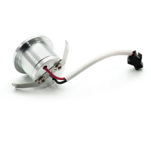 Faretto mini LED spot incasso luce scale segnapassi 1W 220V IP20 foro 25 30mm COLORE SILVER LUCE 3000K